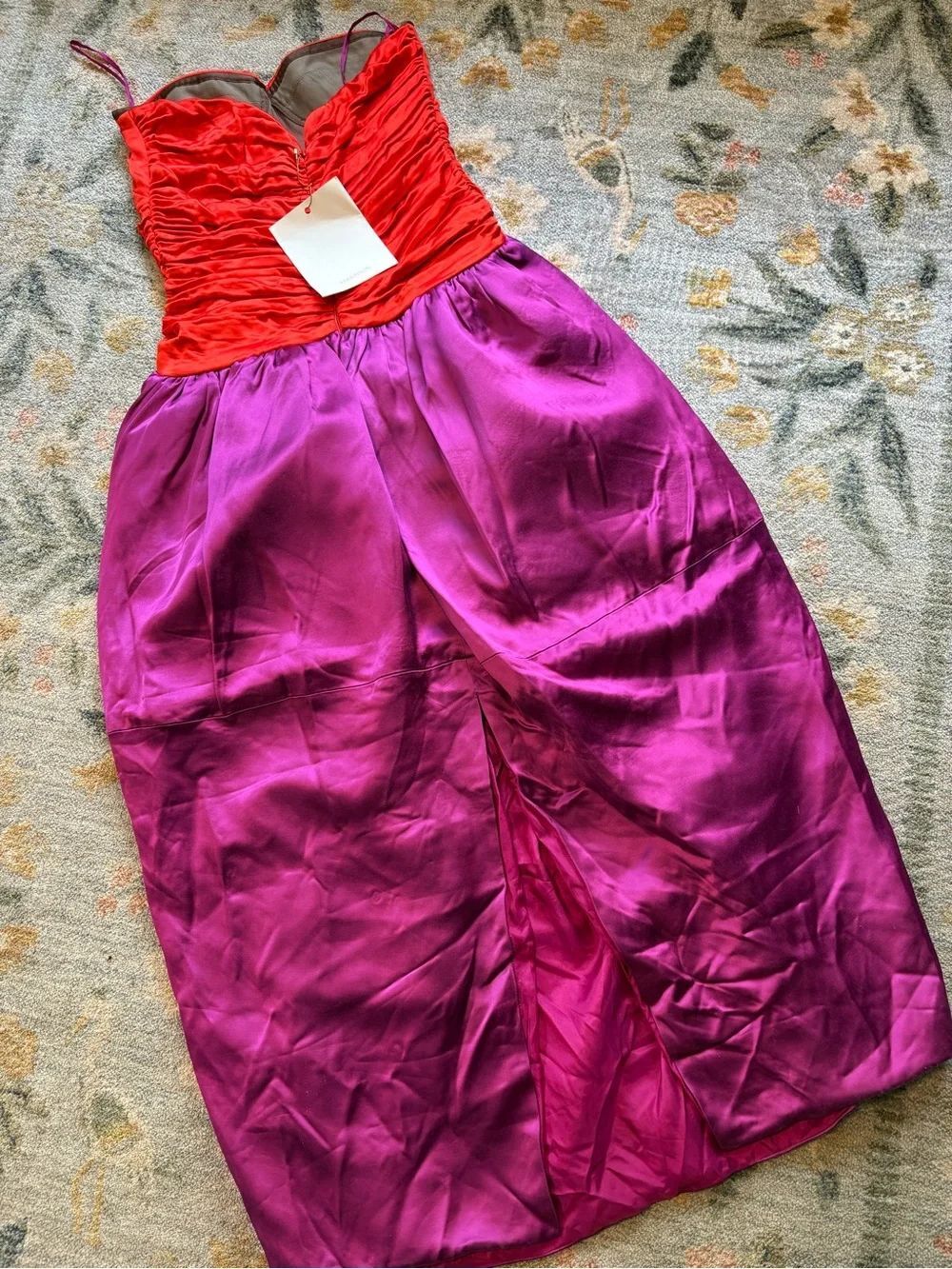 HARBISON Corset Colorblock Designer Dress Size 6 - Picture 5 of 8